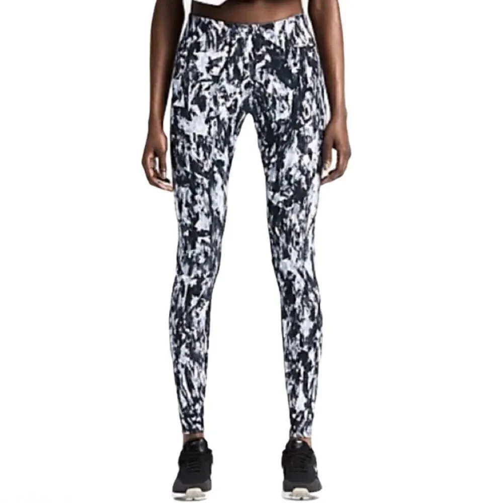 Nike, Leg-A-See Mishmash Leggings “Just Do It” Waist Cotton Blend Women’s Small